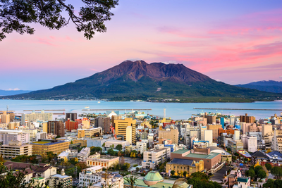 Vulkan, Kagoshima, Japan Reise