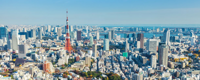 Atemberaubende Skyline von Tokyo, Japan Rundreise