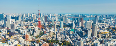 Atemberaubende Skyline von Tokyo, Japan Rundreise