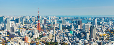 Atemberaubende Skyline von Tokyo, Japan Rundreise