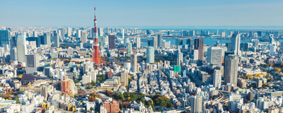 Atemberaubende Skyline von Tokyo, Japan Rundreise