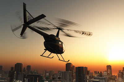 Helikopterflug, Tokyo, Japan