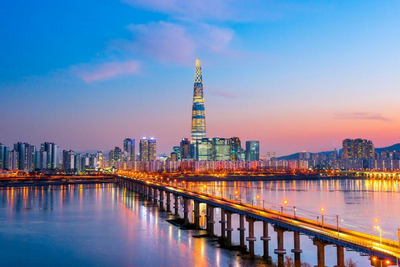 Lotte World Tower, Seoul, Skyline, Südkorea Rundreise