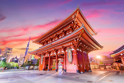 Temple Gate, Tokyo, Japan Städtereise