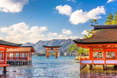 Itsukushima Schrein, Miyajima, Japan Rundreise