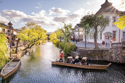 Flussfahrt, Bikan, Historisches Viertel, Kurashiki, Japan Reise