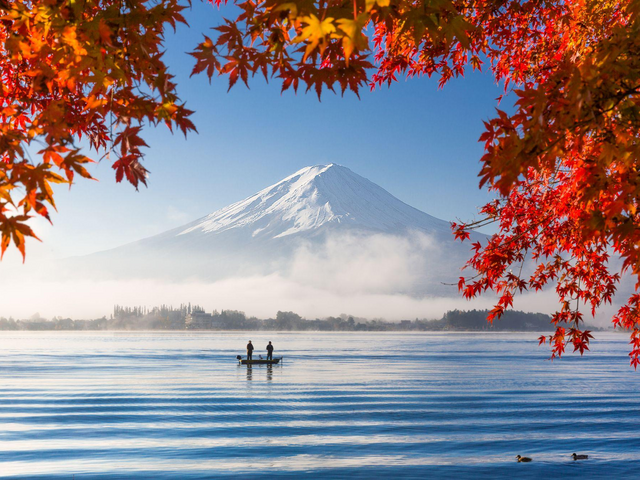 Vulkan Fuji in Japan, Japan Reisen, Herbst 