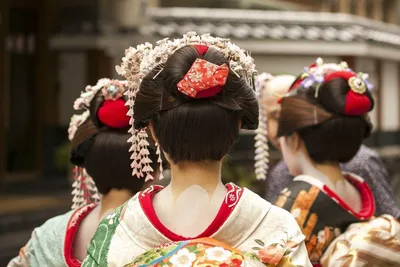 Traditionelle Geishas, Japan Südkorea Rundreise
