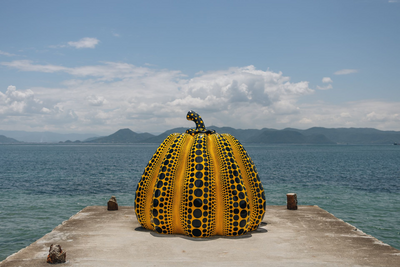 Kürbis, Kunstinstallation, Naoshima, Japan Reise
